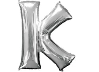 بالون حرف K فضي