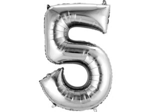 بالون رقم 5 فضي