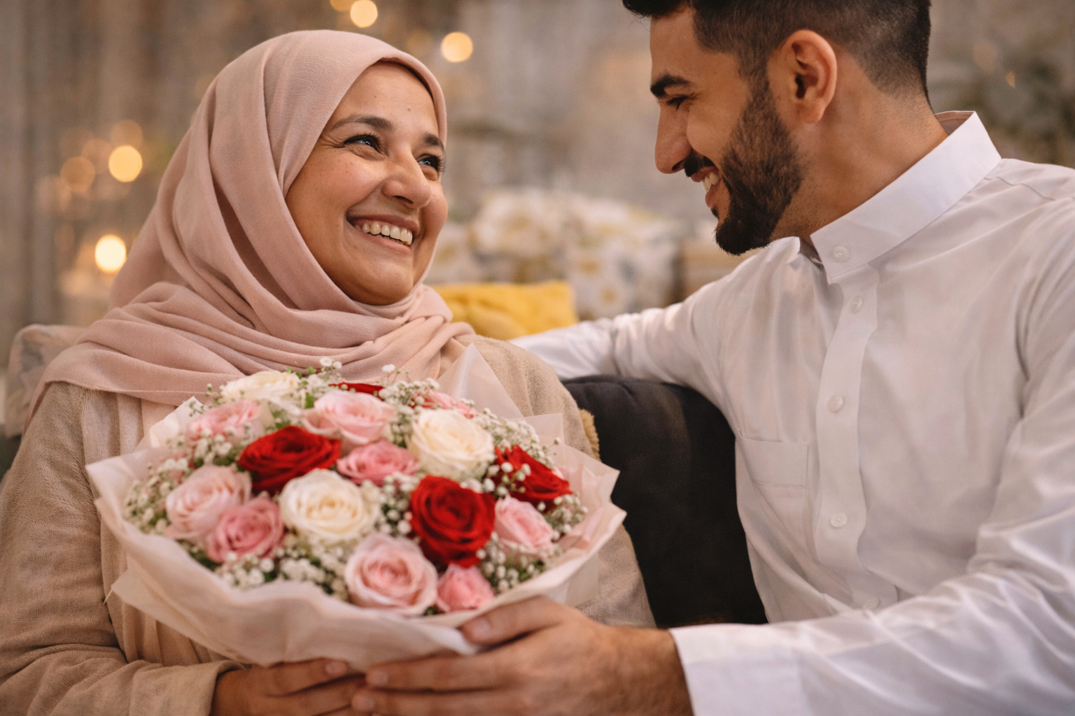 هدية ورد للأم: تعبير عن الحب والتقدير